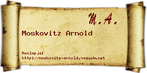 Moskovitz Arnold névjegykártya